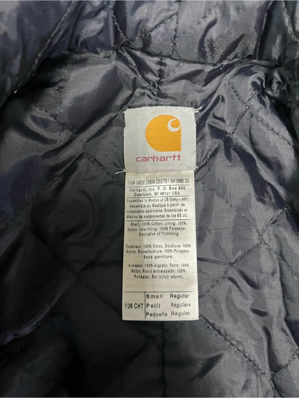 Carhartt kids coat small boy 6 brown hooded coat